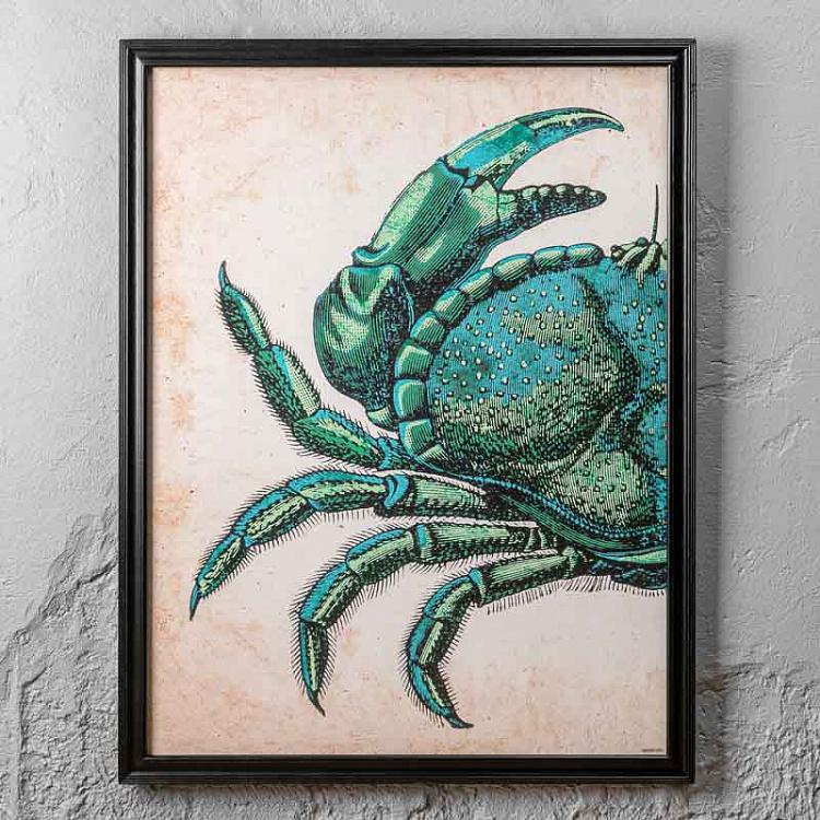 Картина-принт Краб, левая часть  Crab Left