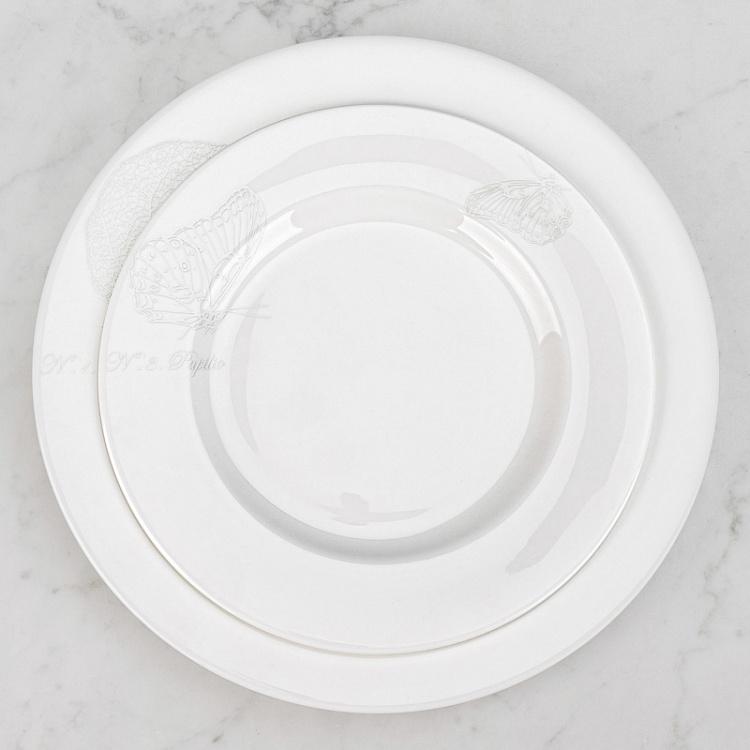 Обеденная тарелка Белое на Белом Bianco And Bianco Dining Plate