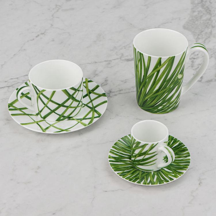 Кофейная пара Зелёная жизнь Life In Green Coffee Cup And Saucer