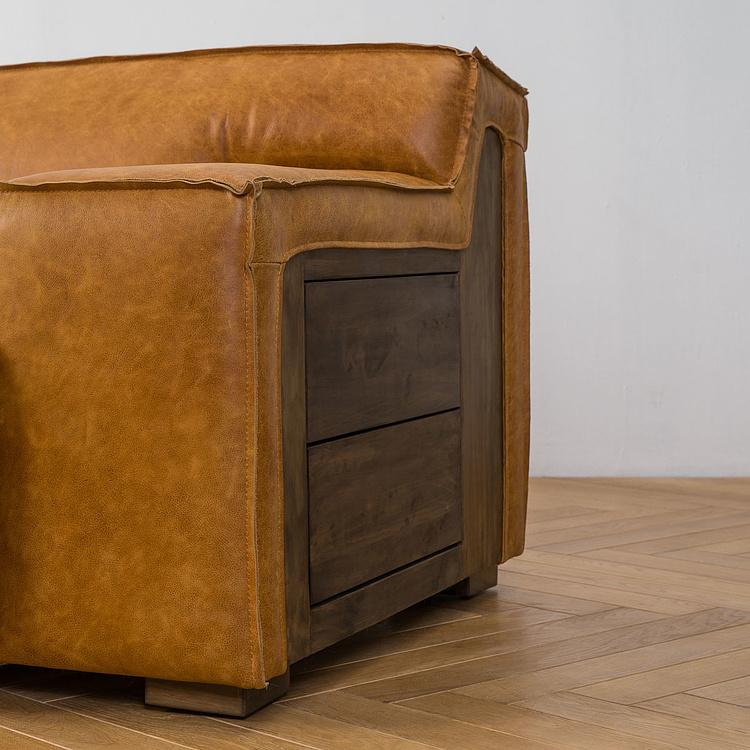 Трёхместный диван Мадрид, светлые ножки Madrid 3 Seater, Light Brown Wood D