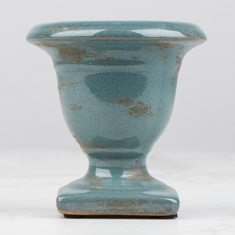 Серо-голубая мини-ваза Медичи, S Medicis Vase Grey Blue Small