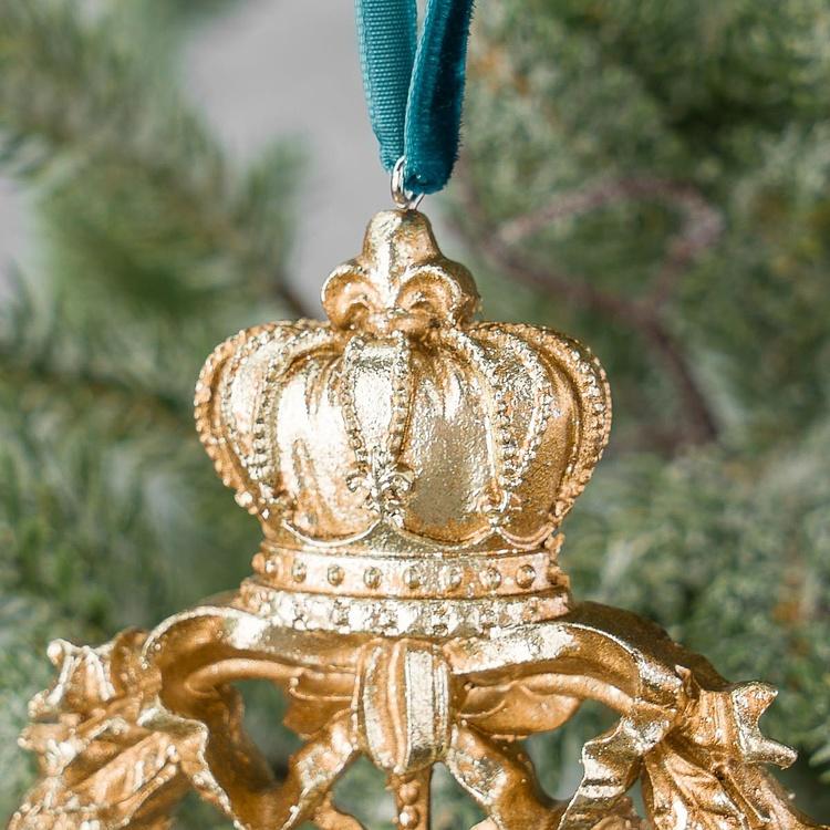 Ёлочная игрушка Королевская пчела Royal Bee Gold Blue 13,5 cm