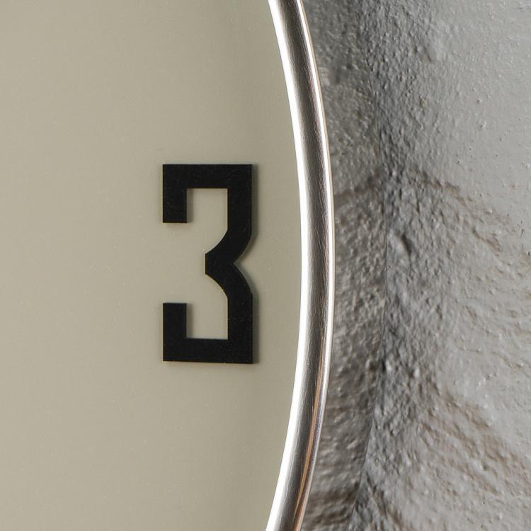 Настенные стальные часы Баухаус Grey Background Modern Wall Clock