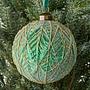 Ёлочная игрушка Gold Pattern Ball Green 10 cm