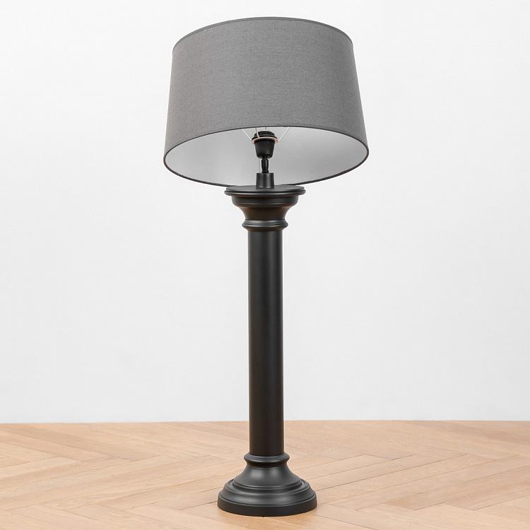 Чёрная напольная лампа с абажуром Цилиндр Cylinder Black Floor Lamp With Shade
