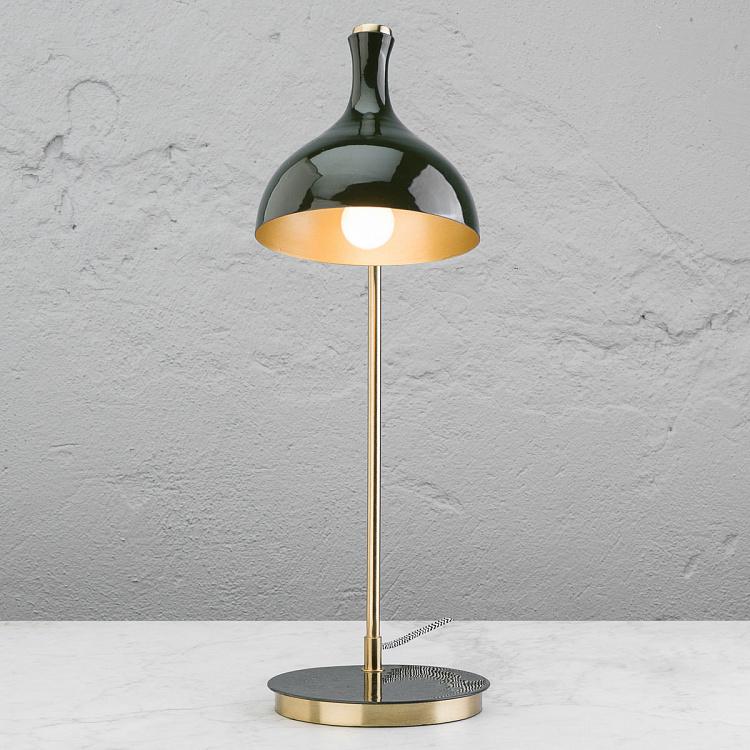 Оливково-золотая настольная рабочая лампа Olive Green And Gold Desk Lamp