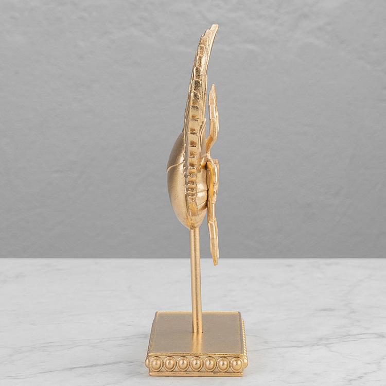 Статуэтка Золотой жук-скарабей Scarab Beetle On Stand Gold