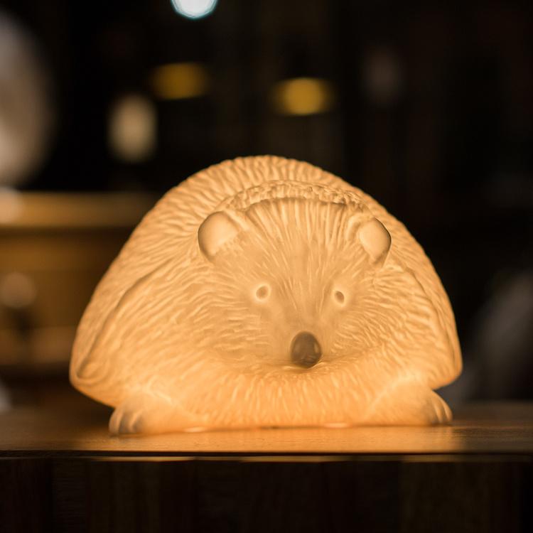 Фарфоровая настольная лампа Ёж Porcelain Hedgehog Lamp