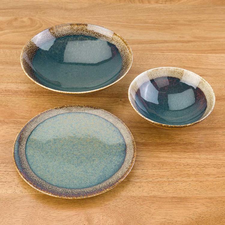 Пиала сине-коричневая Блум Bloom Blue And Brown Bowl