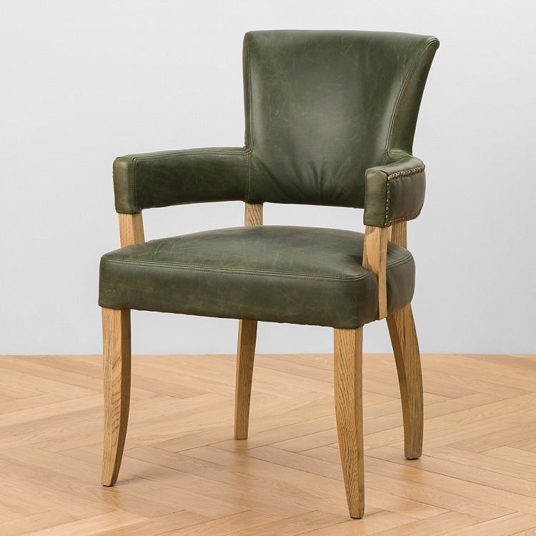 Стул Ньюпорт с подлокотниками, светлые ножки Newport Dining Chair, Oak Brown
