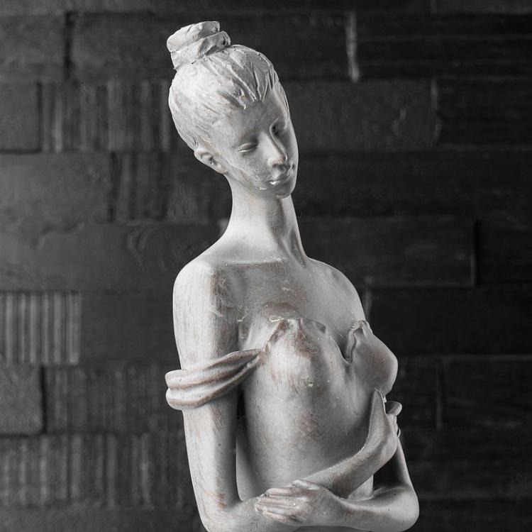 Светло-серая статуэтка Танцовщица Figure Dancer Antique Grey