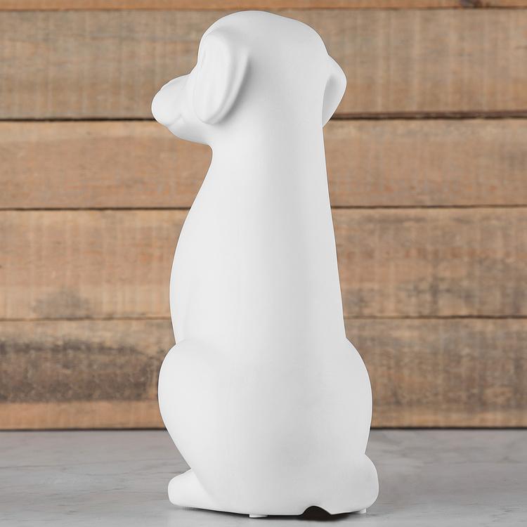 Фарфоровая настольная лампа Собака Porcelain Table Lamp Dog
