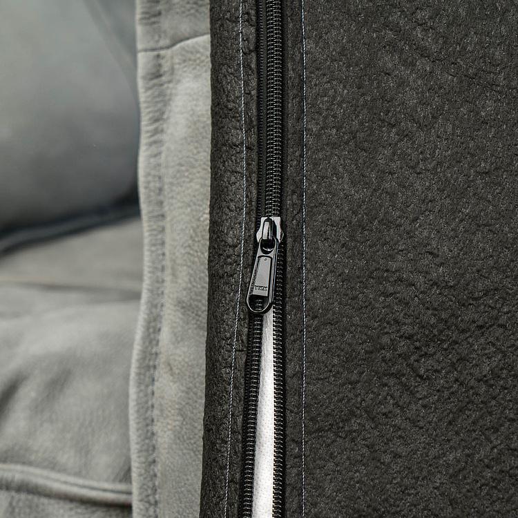 Трёхместный кожаный диван Сити, ножки цвета латуни City 3 Seater, Brass Metal Leather RM