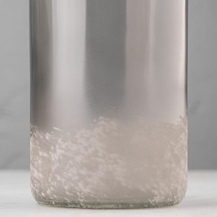 Ваза-бутыль из серого под изморозь стекла, S Grey-frosted Glass Bottle Vase Small