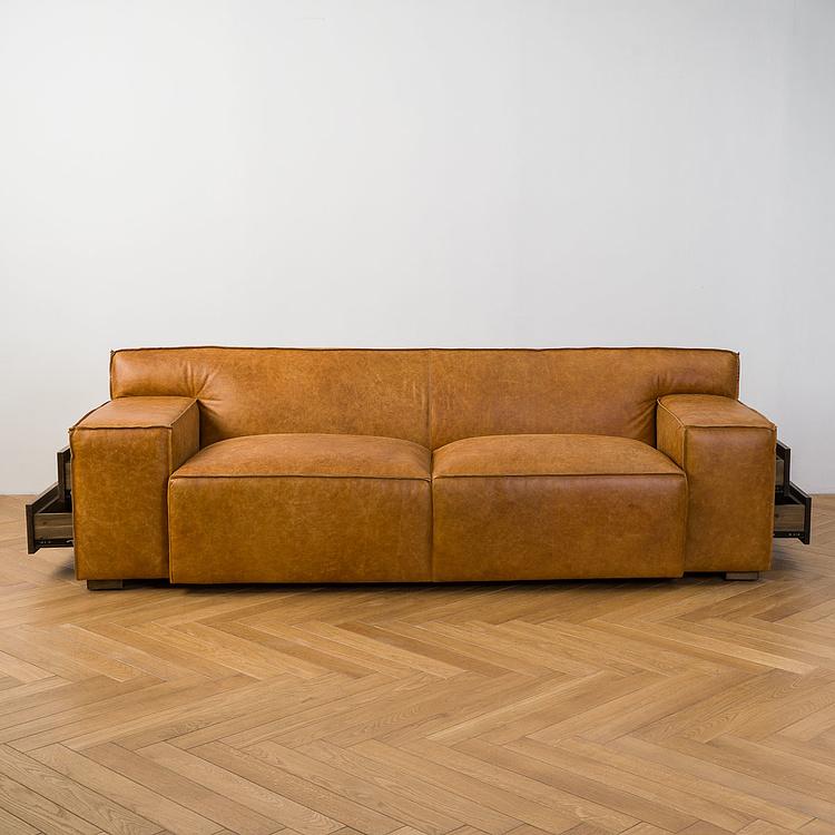 Трёхместный диван Мадрид, светлые ножки Madrid 3 Seater, Light Brown Wood D