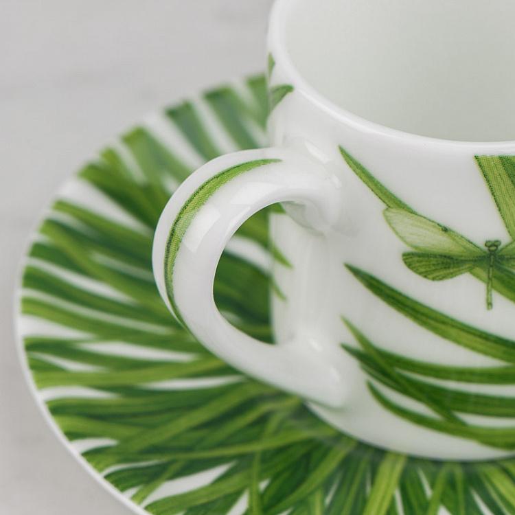 Кофейная пара Зелёная жизнь Life In Green Coffee Cup And Saucer