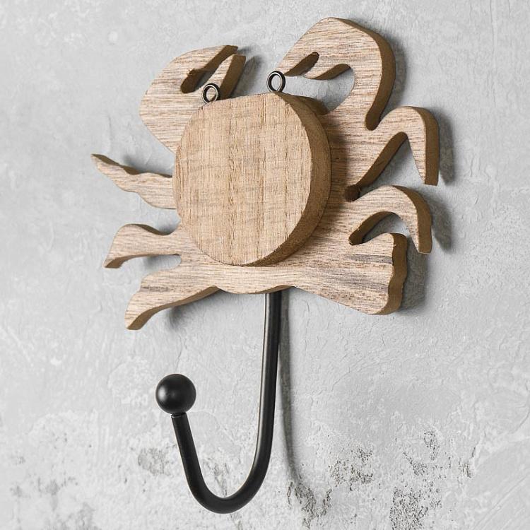 Крючок Деревянный краб Natural Wooden Crab Hook