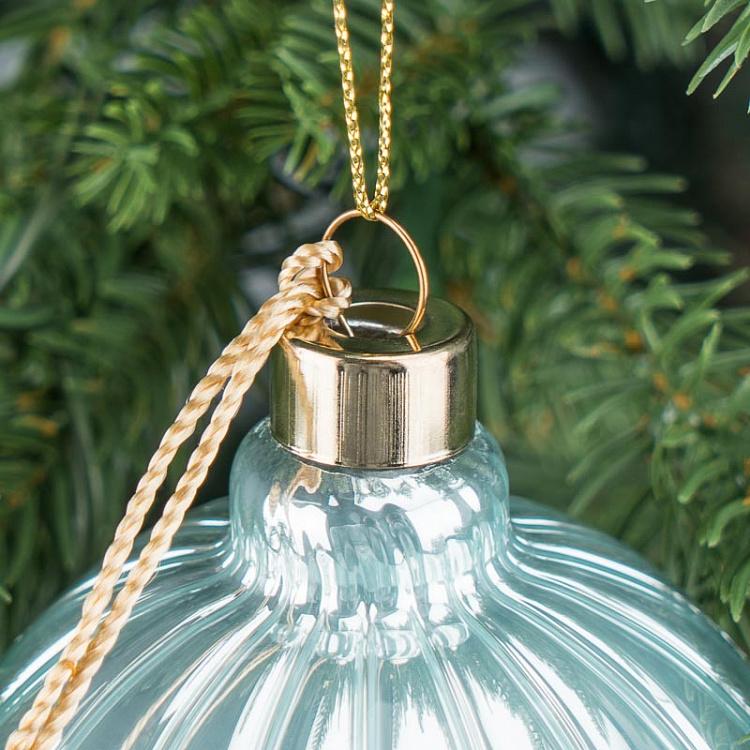 Ёлочная игрушка Зелёный шар с окошком Ball With Window Green 8 cm