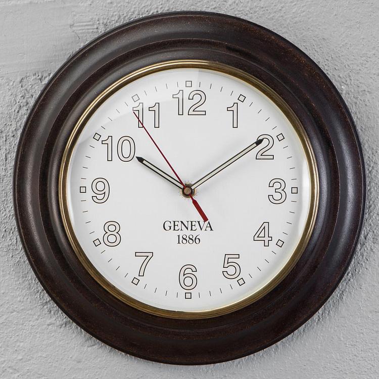 Настенные часы из коричневого дерева манго Brown Mango Wood Wall Clock
