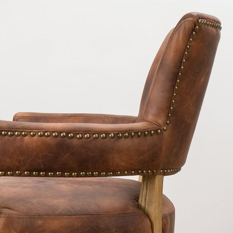 Стул Ньюпорт с подлокотниками, светлые ножки Newport Dining Chair, Oak Brown