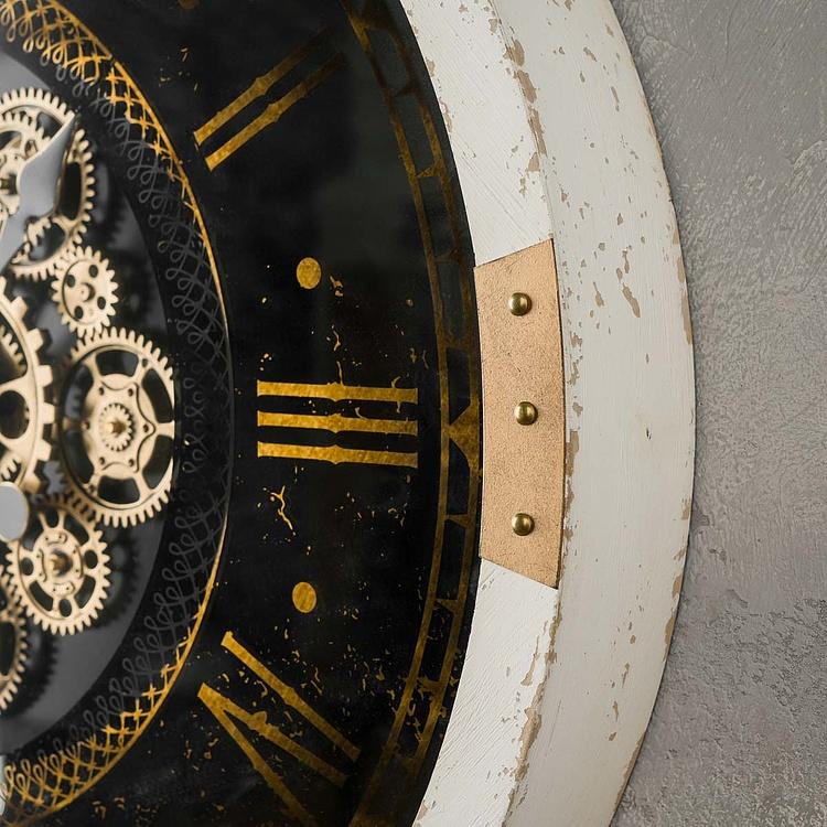 Настенные часы в стиле барокко с шестерёнками Baroque Round Wall Clock With Gears