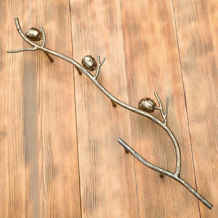 Настенная вешалка с 5 крючками Сосновые шишки Hedonistic Wall Coat Rack 5 Hooks