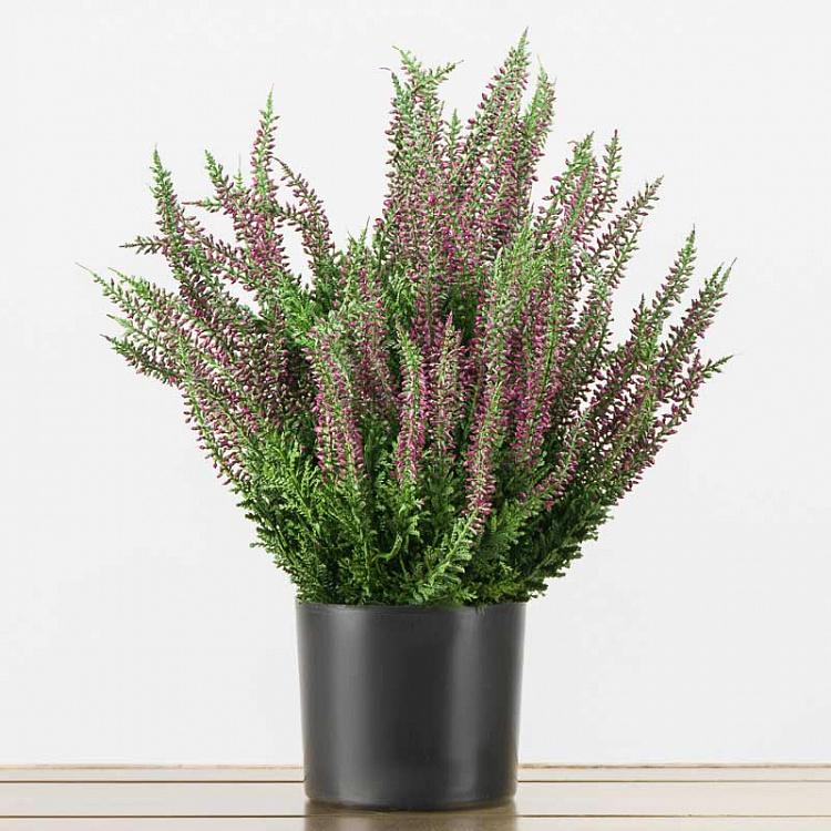 Искусственный тёмно-сиреневый вереск Эрика Erica Dark Lilac Heather Bush 35 cm