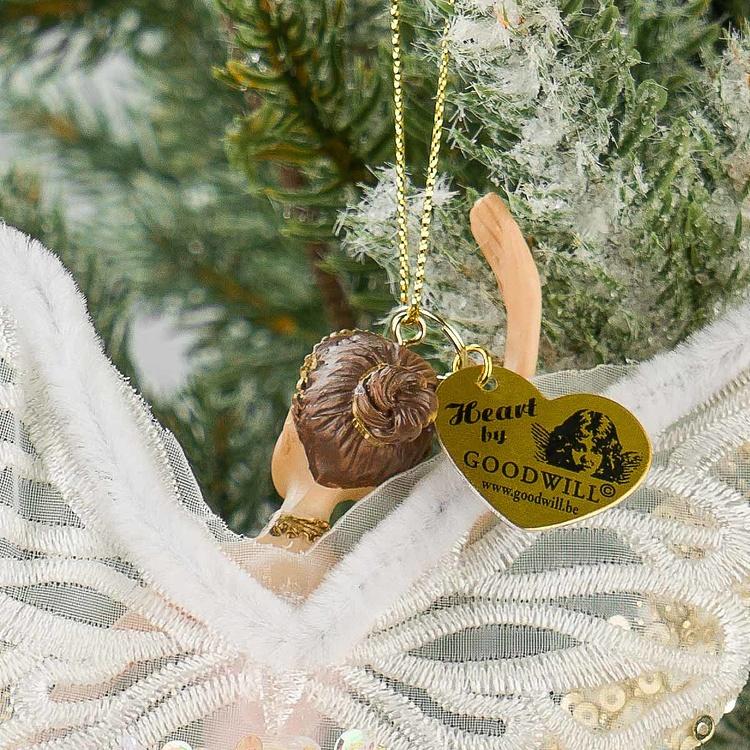 Набор из двух ёлочных игрушек Феи-балерины в тюлевых платьях Set Of 2 Tulle Fairy Ballerinas Pink Purple 17,5 cm