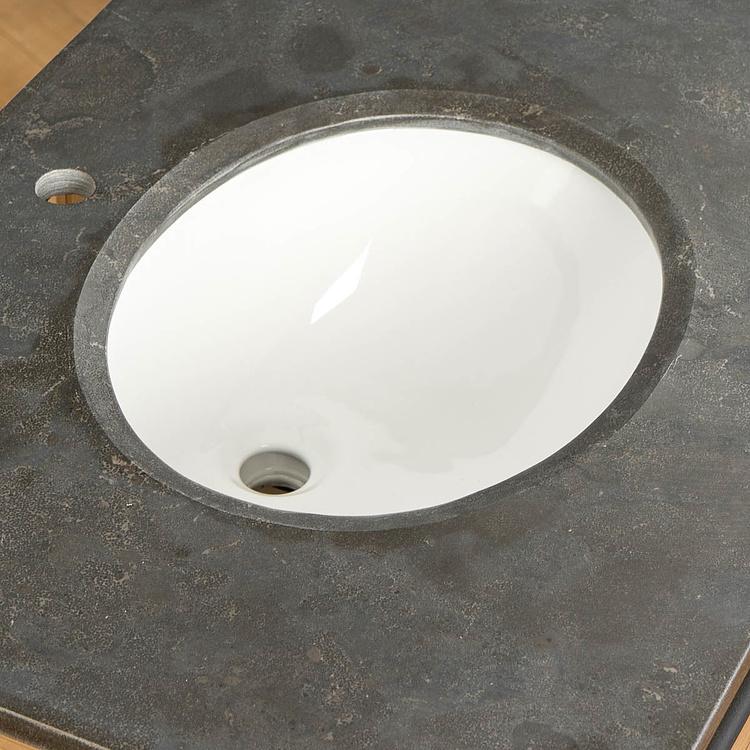 Тумба с двумя раковинами и раздвижной дверью Карелия Karelia Double Vanity With Sliding Iron Door DB