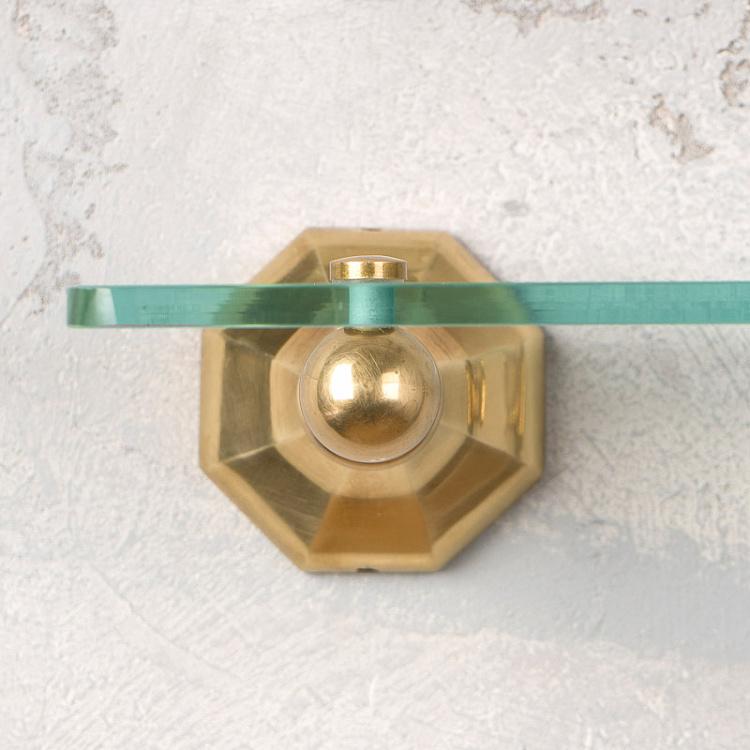 Полка для ванной Голливуд Octave Vanity Shelf Antique Gold