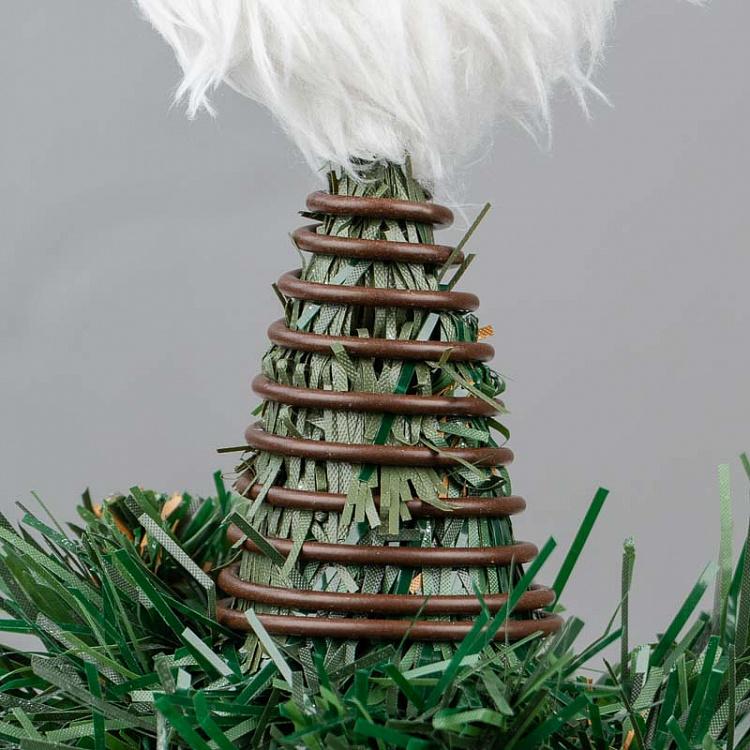 Верхушка на ёлку Голова оленя тартан Fabric Tartan Deer Head Tree Topper Red 33 cm