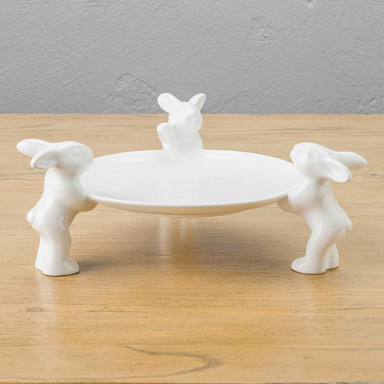 Сервировочная подставка-тортовница Кролики-воришки Plate For Sweets Rabbits Thieves