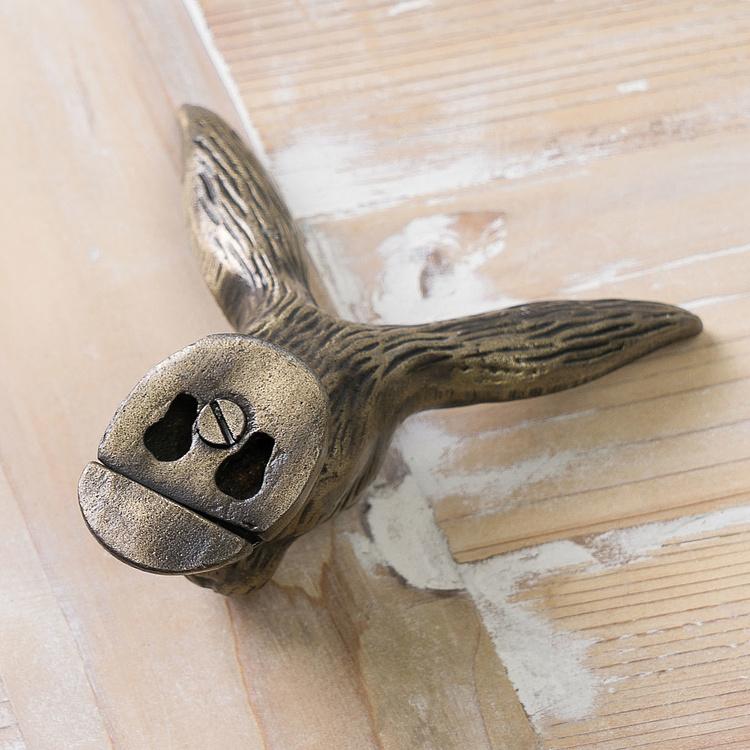 Двухрожковый винтажный крючок Голова кролика Antique Rabbit Head Hook