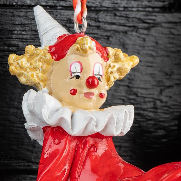 Набор из двух ёлочных игрушек Клоуны на шарах Set Of 2 Christmas Clown Balls 12 cm