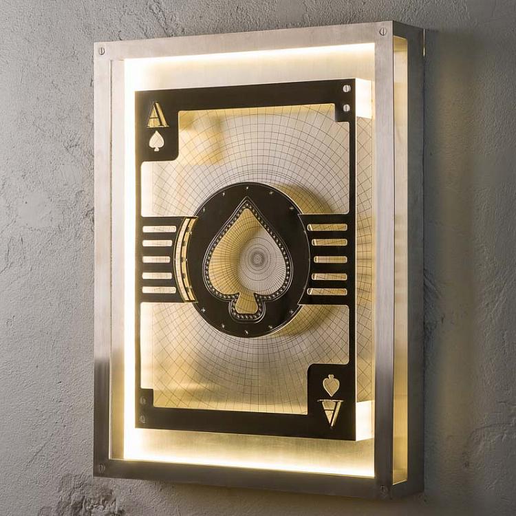 Арт-объект с подсветкой Туз Пик Hustle Ace Of Spades