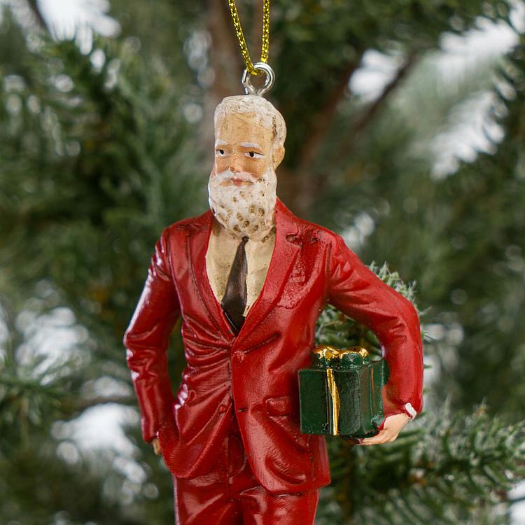 Набор из двух ёлочных игрушек Семейная пара с покупками Set Of 2 Xmas Shopping Couple 12,5 cm