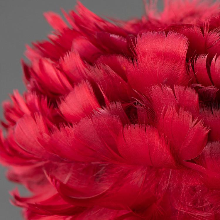 Подвесной светильник Эос на чёрном проводе, красные перья, S Eos Hanging Lamp With Black Cord Mini