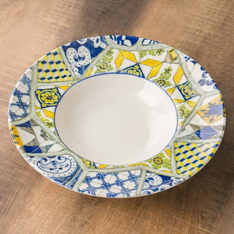 Набор из трёх тарелок для пасты Средиземноморская майолика Set Of 3 Seaside Maiolica Pasta Plates