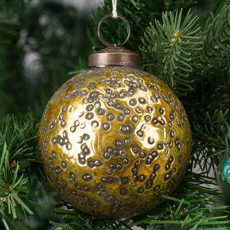 Ёлочный шар Фантом золотой, S Glass Ball Phantom Gold 8 cm