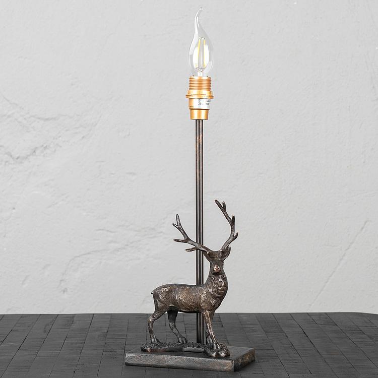 Настольная лампа с абажуром Олень Table Lamp Deer With Shade