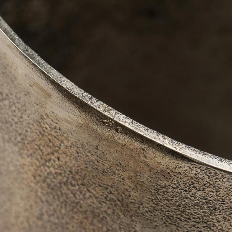 Ведро для льда из состаренного металла Wine Bucket On Stand Antique Silver