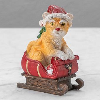 Xmas Tiger In Sleigh Red/Orange/Green