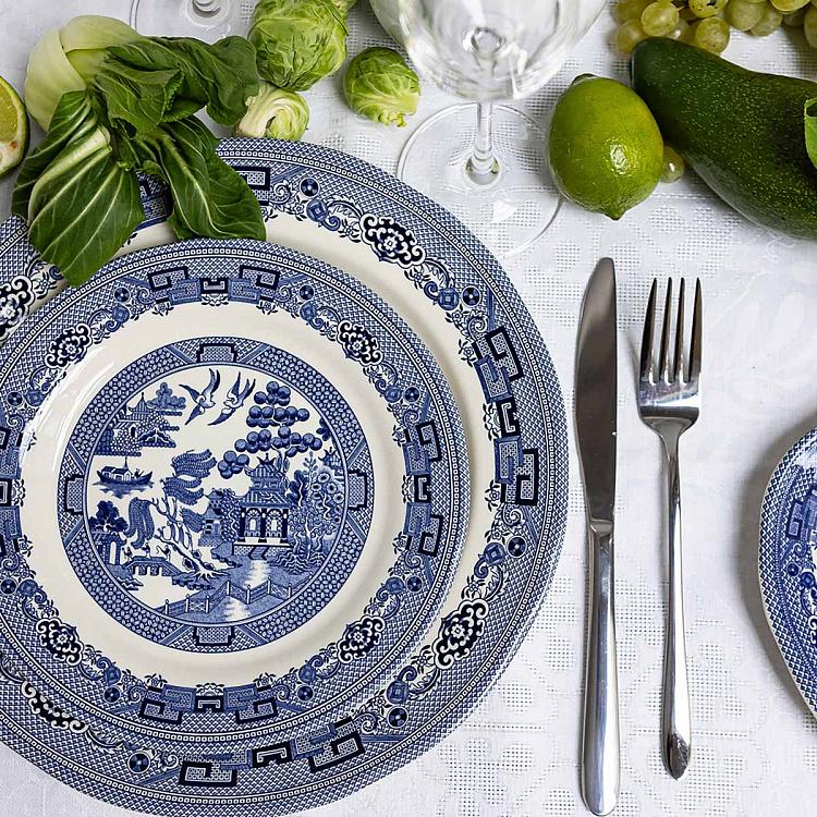 Обеденная тарелка Голубая ива Blue Willow Dining Plate