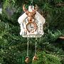 Ёлочная игрушка Deer Pendulum Clock Glass Hanger 13 cm