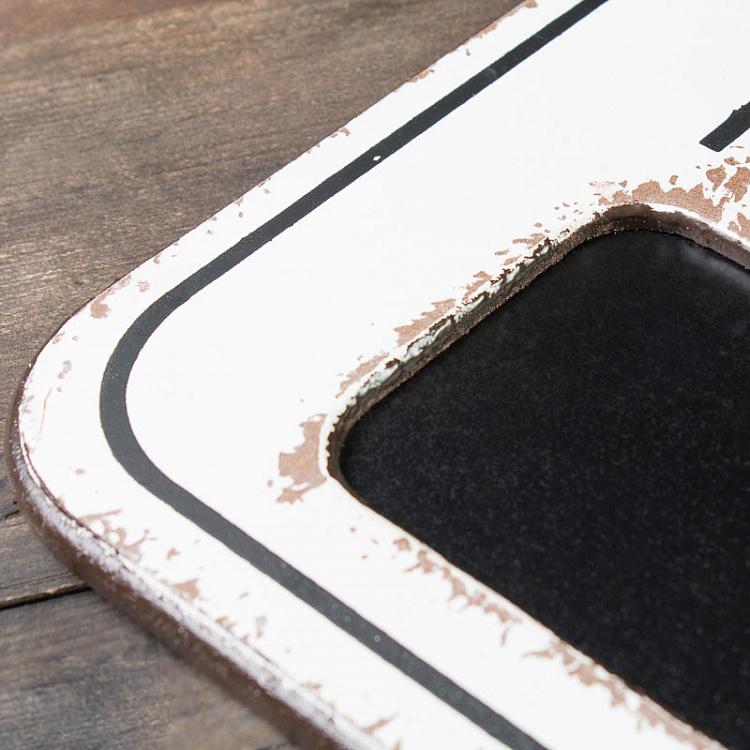 Табличка WiFi пароль Panneau En Bois Wifi Password Fond Blanc/Noir