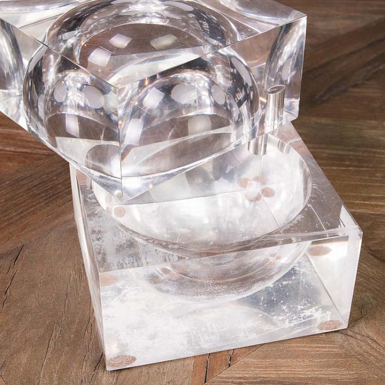 Статуэтка Элегантный куб со сферой внутри, S Elegant Cube With Sphere Small