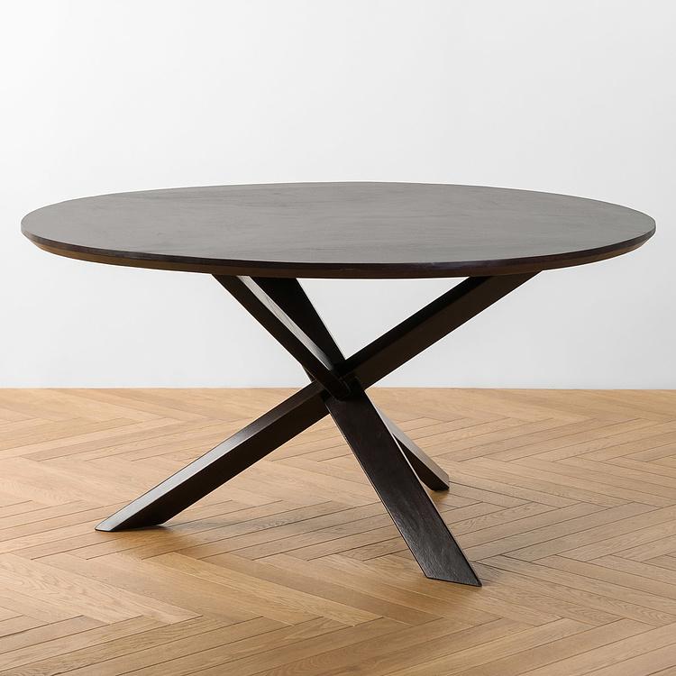 Круглый обеденный стол Серина Dining Table Cross Feet Serina