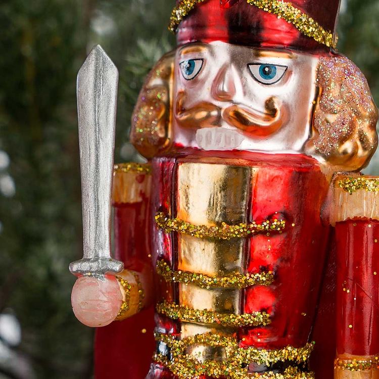 Набор из двух ёлочных игрушек Мышиный король и Щелкунчик Set Of 2 Glass Mouse King And Nutcracker 16,5 cm