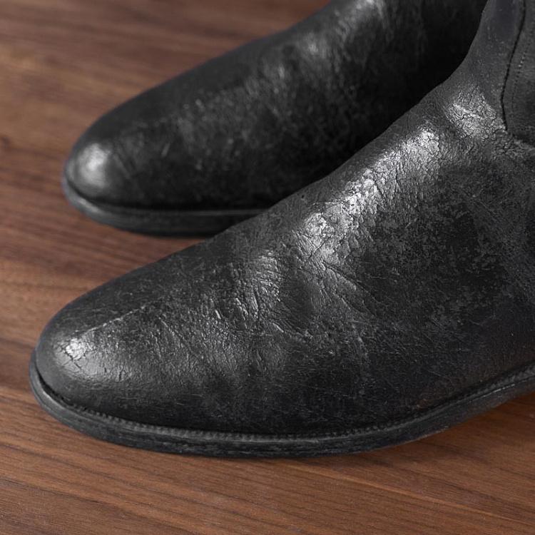 Винтажные сапоги для верховой езды Vintage Black Riding Boots With Shoe Lasts