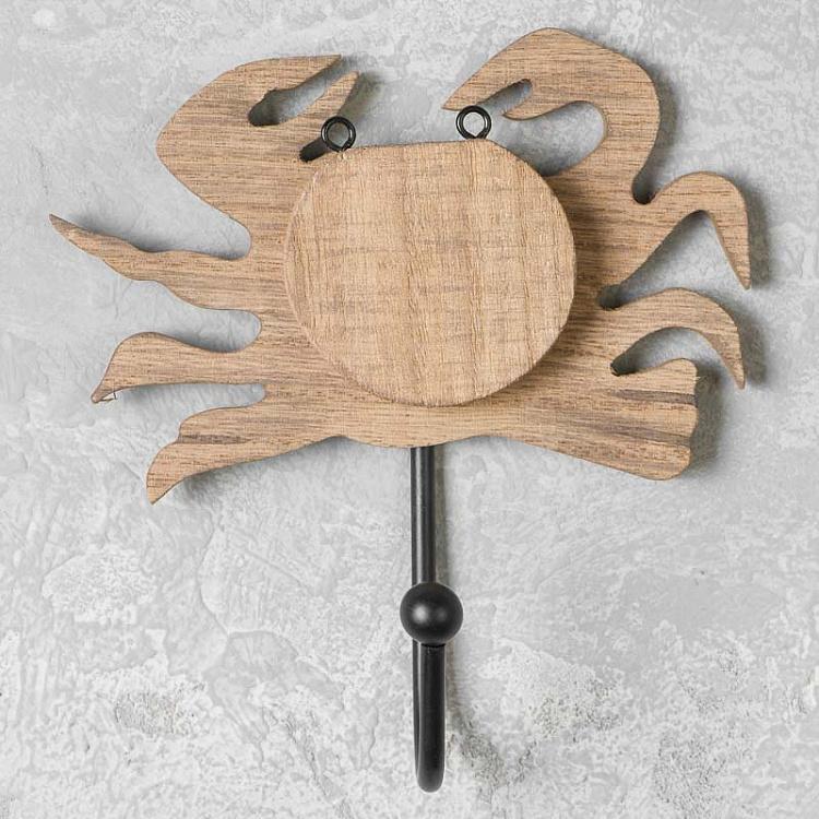 Крючок Деревянный краб Natural Wooden Crab Hook